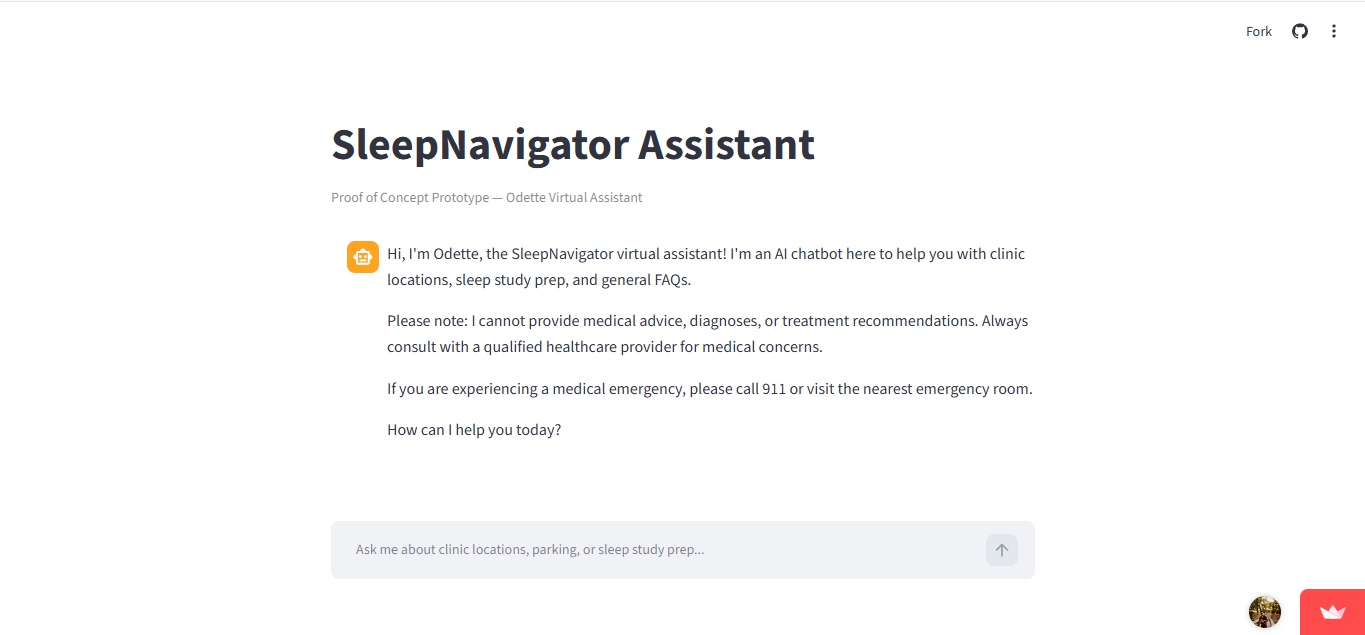 SleepNavigator Screen